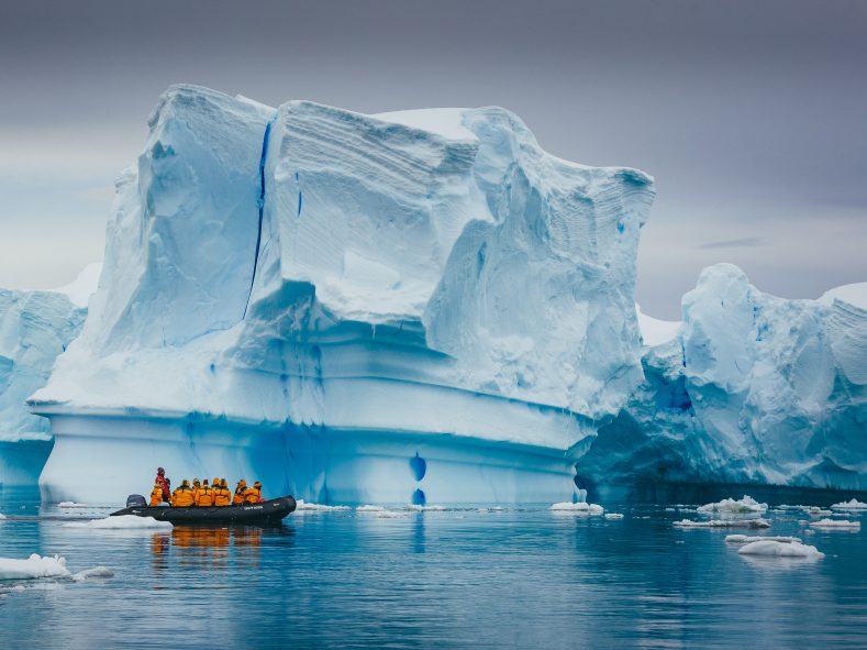CME course participants in Antarctica learning survival and emergency medicine amid icy landscapes
